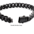 12mm Gunmetal Black Spinel Miami Cuban Bracelet