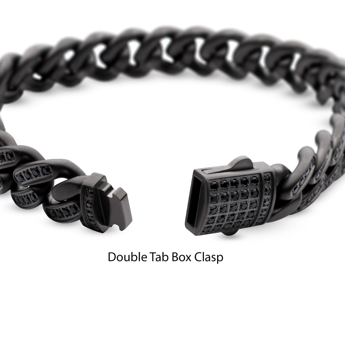 12mm Gunmetal Black Spinel Miami Cuban Bracelet