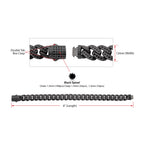 12mm Gunmetal Black Spinel Miami Cuban Bracelet