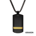 Black Sapphire Dog Tag Pendant