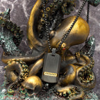 Black Sapphire Dog Tag Pendant