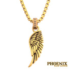 Gold Black Sapphire ID Pendant