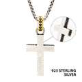 Sterling Silver Black Spinel Cross Pendant