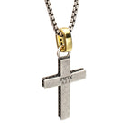 Sterling Silver Black Spinel Cross Pendant