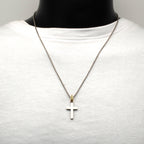 Sterling Silver Black Spinel Cross Pendant