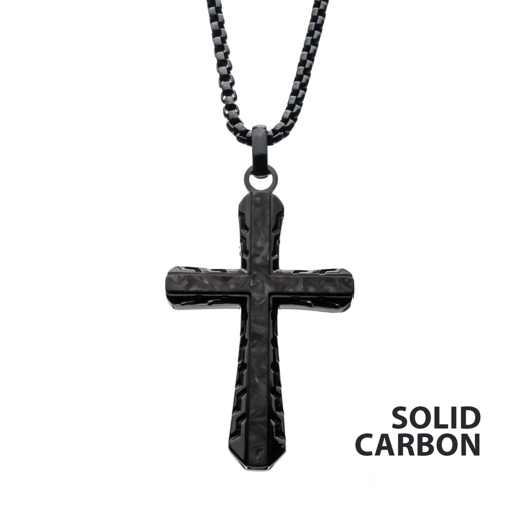 Carbon Fiber Sepulchre Cross Pendant