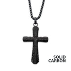 Carbon Fiber Sepulchre Cross Pendant