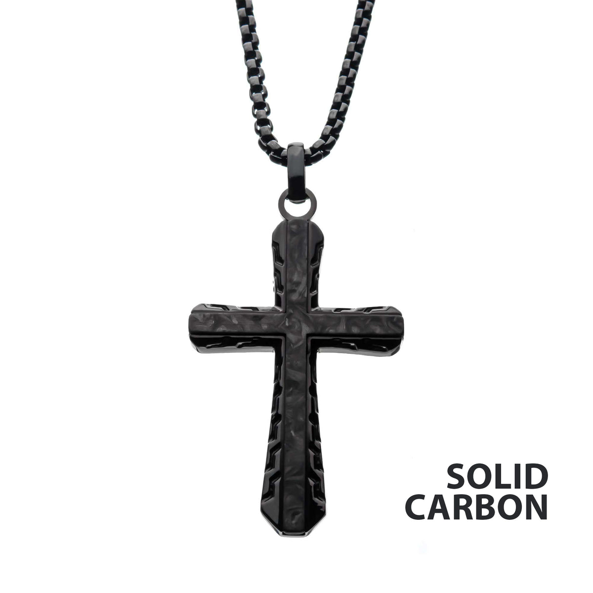 Carbon Fiber Sepulchre Cross Pendant