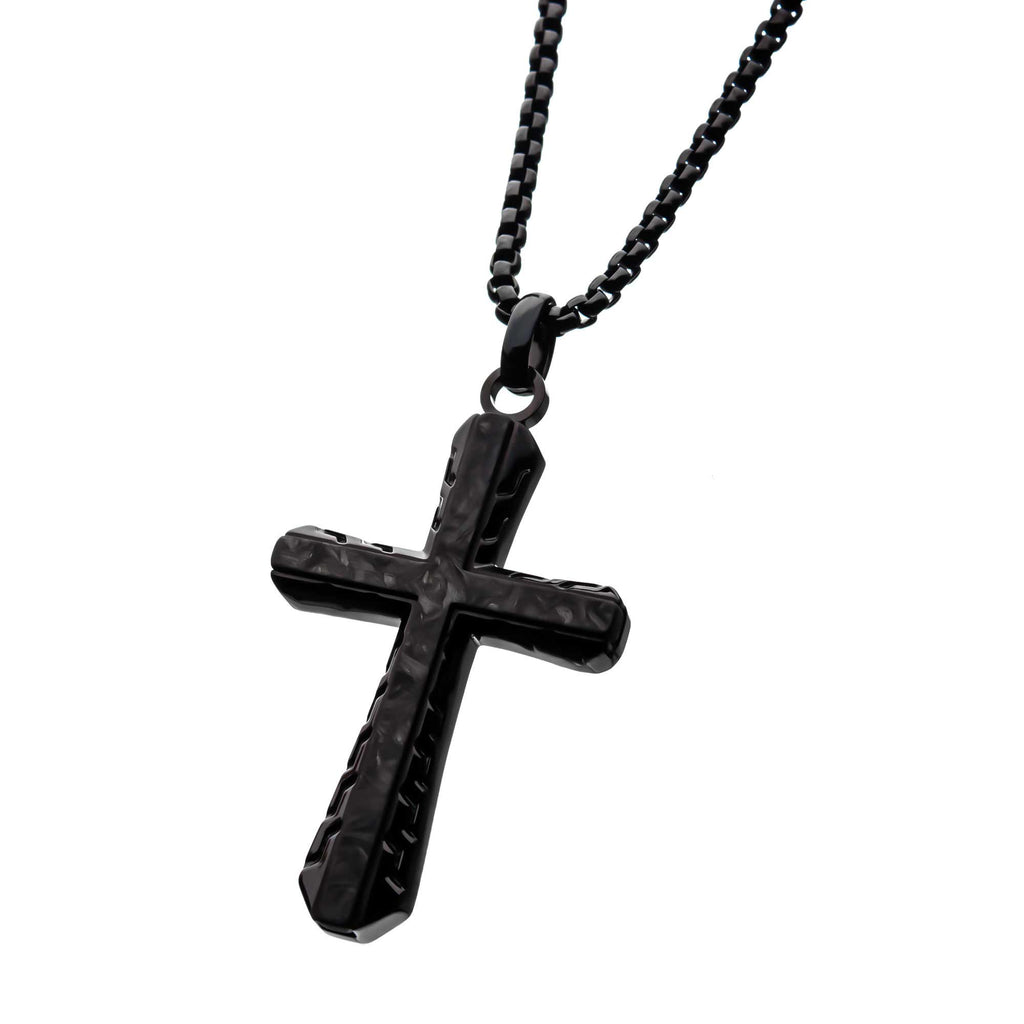 Carbon Fiber Sepulchre Cross Pendant