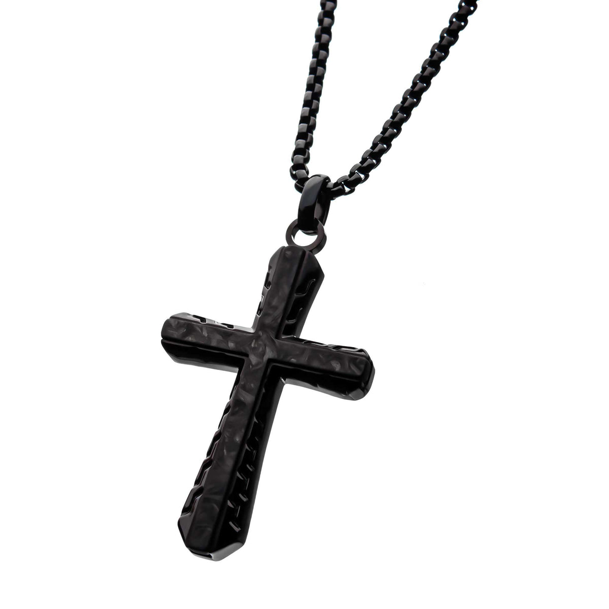 Carbon Fiber Sepulchre Cross Pendant