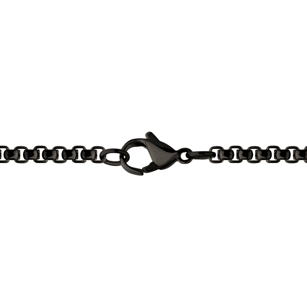 Carbon Black Sapphire Cross Pendant
