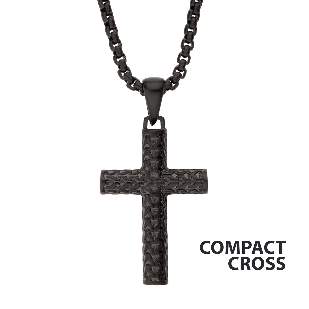 Black Scale Cross Pendant