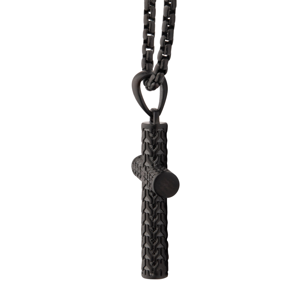 Black Scale Cross Pendant