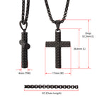 Black Scale Cross Pendant