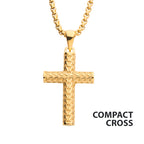 Gold Scale Cross Pendant