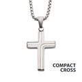 Steel Drop Cross Pendant