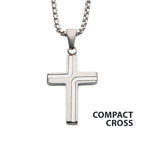 Steel Drop Cross Pendant