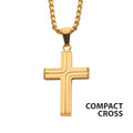 Gold Drop Cross Pendant