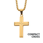 Gold Drop Cross Pendant