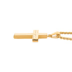 Gold Drop Cross Pendant