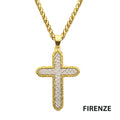 Gold Firenze Cross Pendant