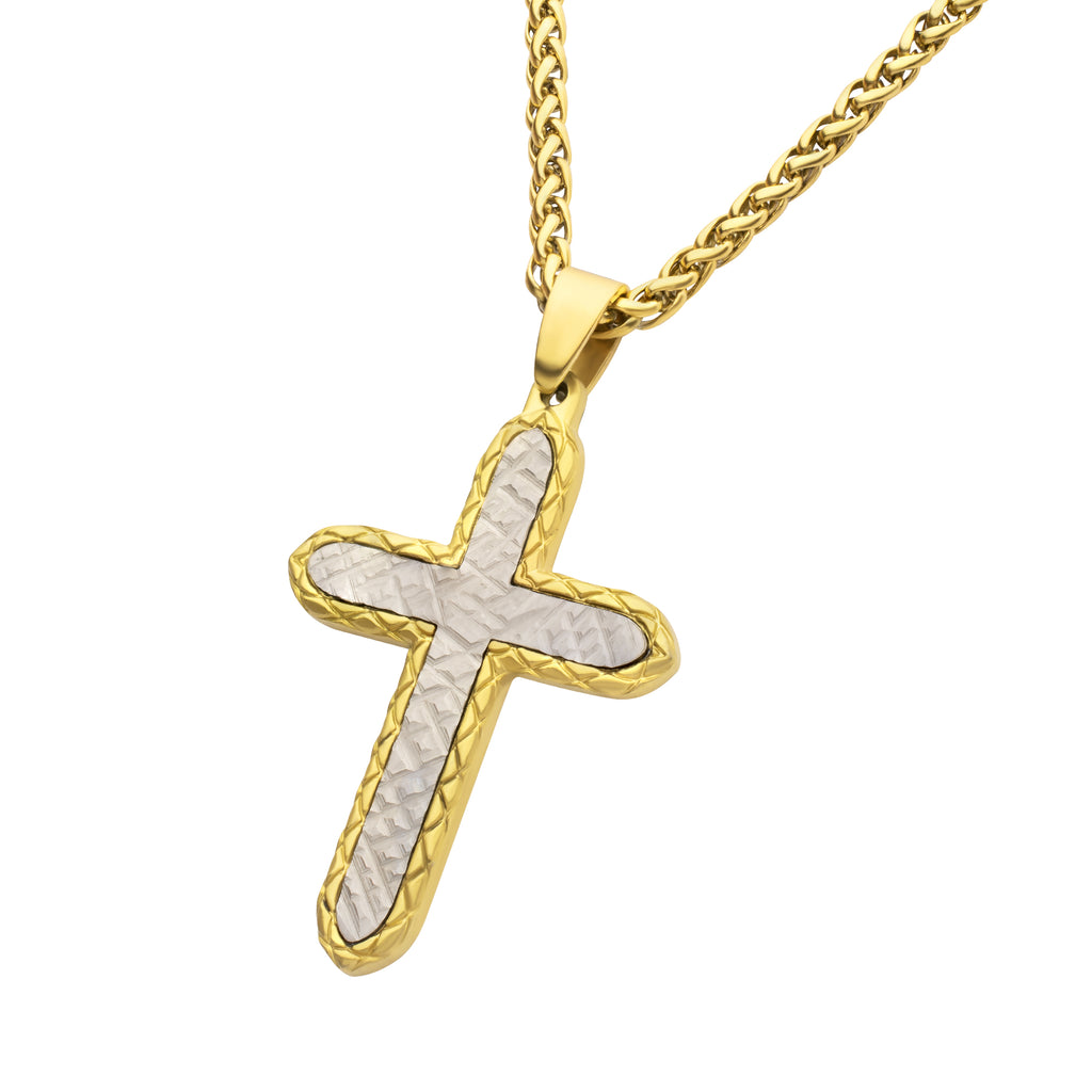 Gold Firenze Cross Pendant