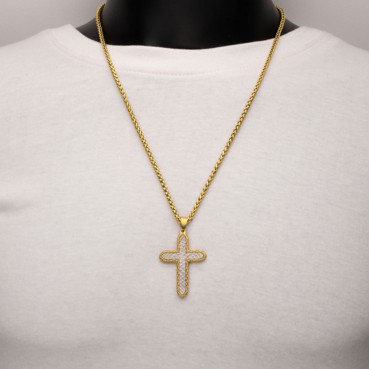 Gold Firenze Cross Pendant