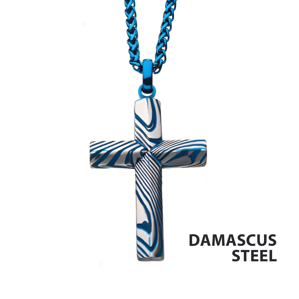 Damascus Cross Pendant