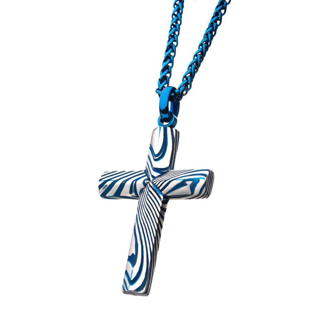 Damascus Cross Pendant