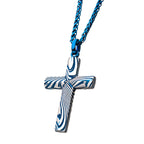 Damascus Cross Pendant