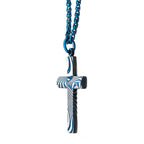 Damascus Cross Pendant