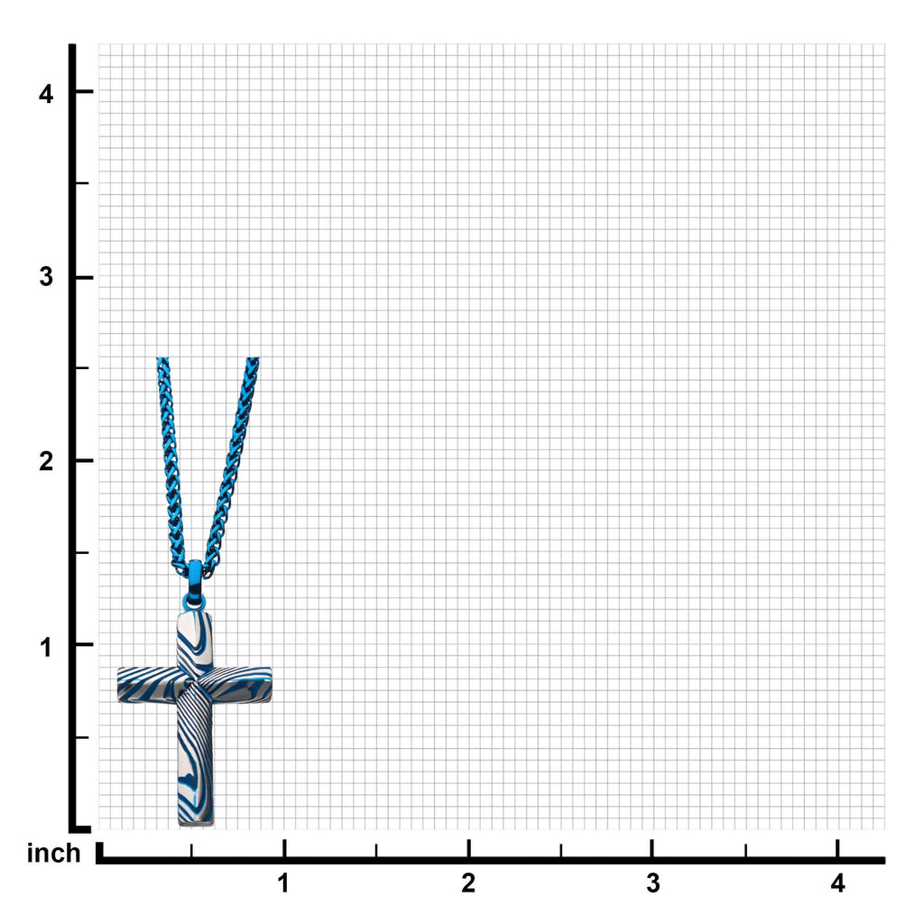 Damascus Cross Pendant