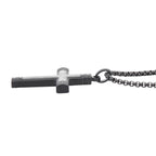 Black Meteorite Cross Pendant