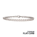 4.35mm Titanium Figaro Bracelet