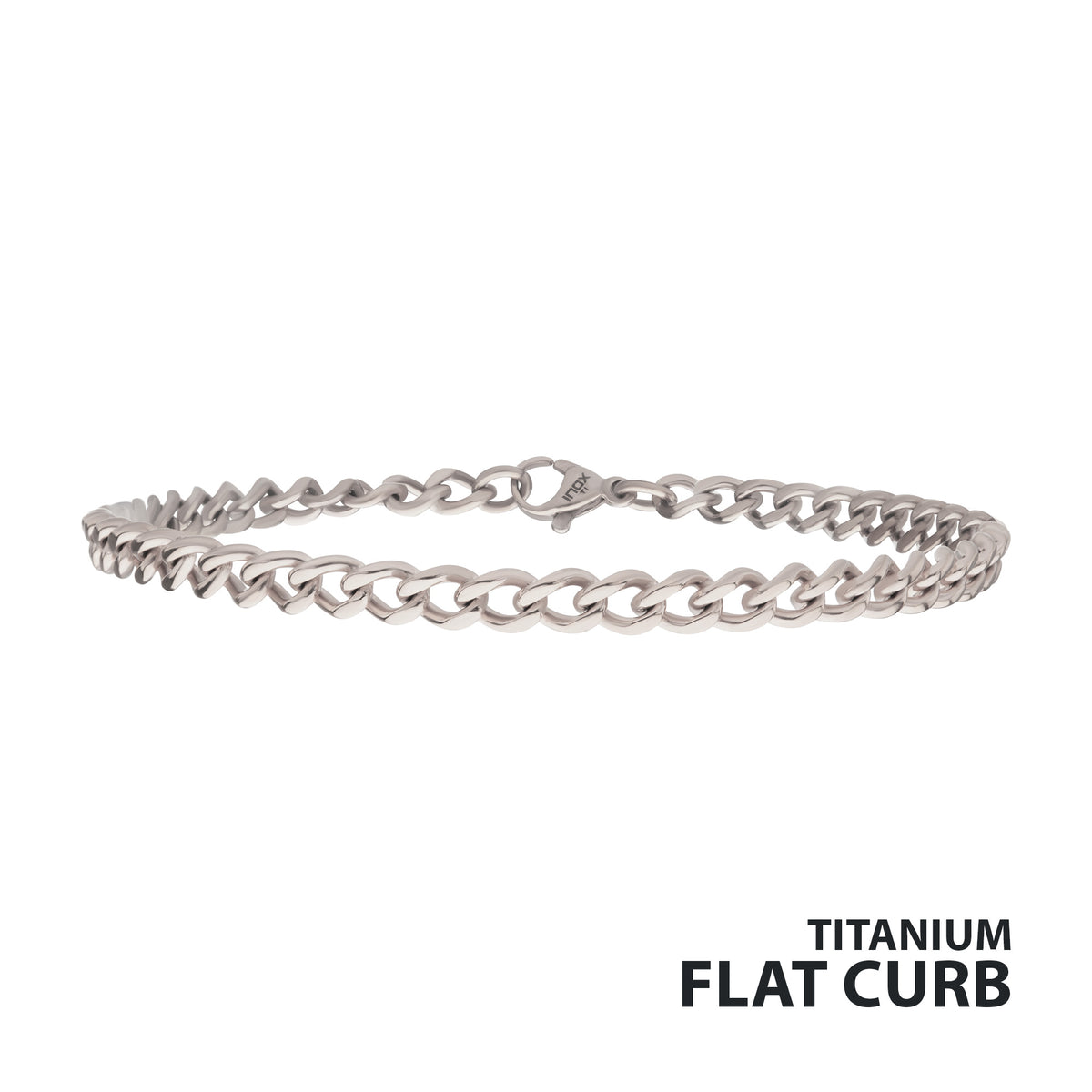 4.35mm Titanium Figaro Bracelet