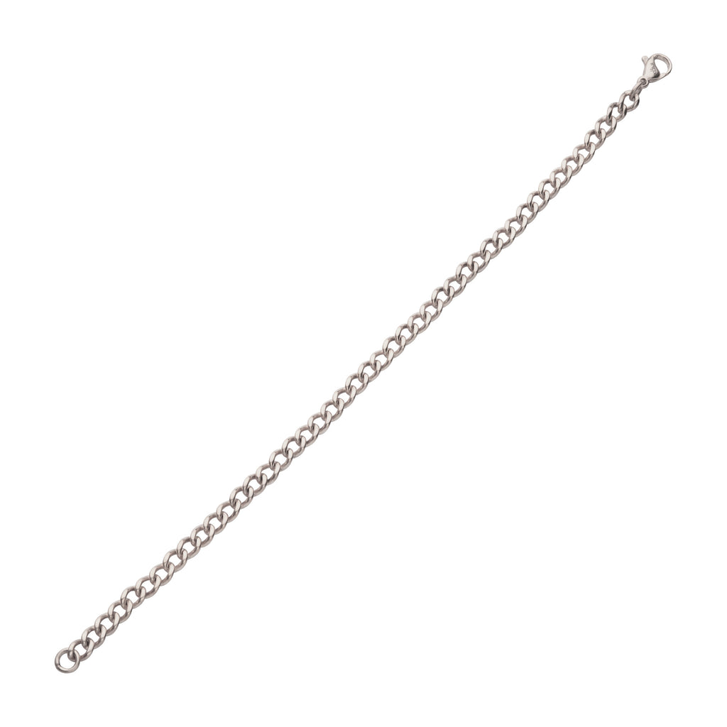 4.35mm Titanium Figaro Bracelet