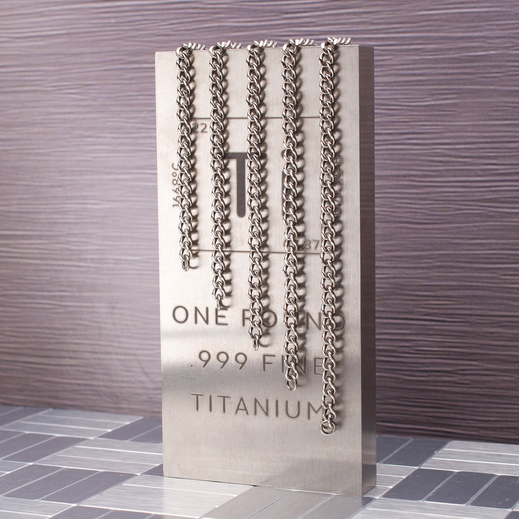 4.35mm Titanium Figaro Bracelet