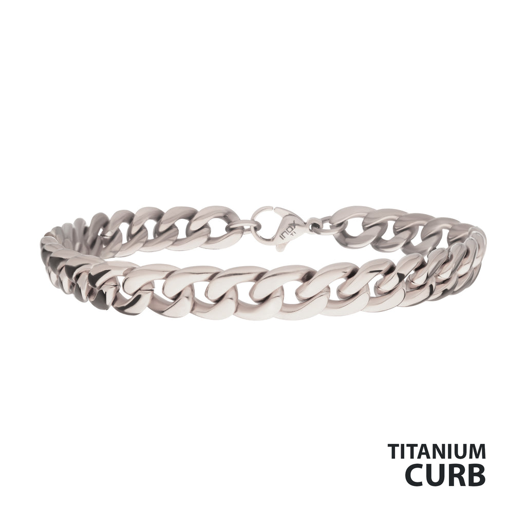 7.4mm Titanium Figaro Bracelet