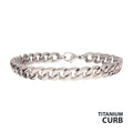 7.4mm Titanium Figaro Bracelet