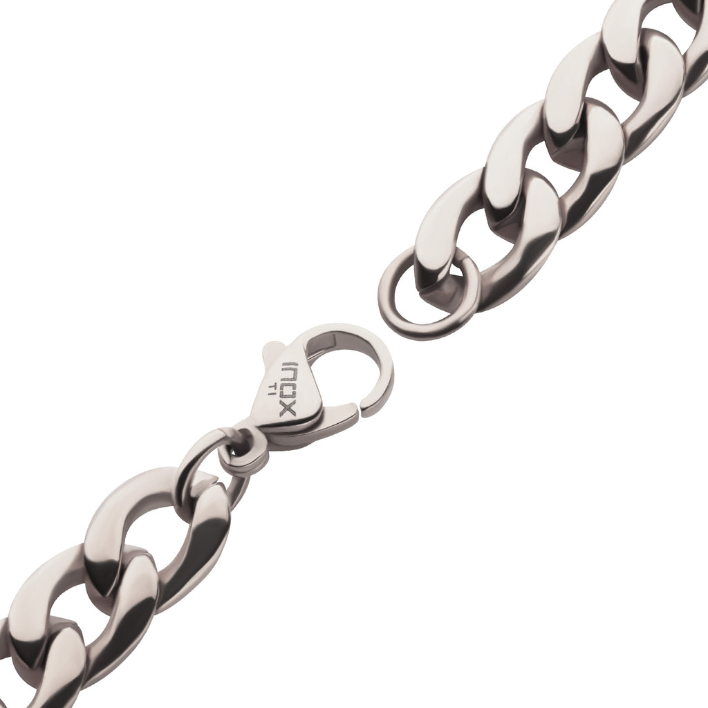 7.4mm Titanium Figaro Bracelet