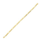 4.7mm Gold Titanium Figaro Bracelet