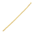 4.35mm Gold Titanium Figaro Bracelet