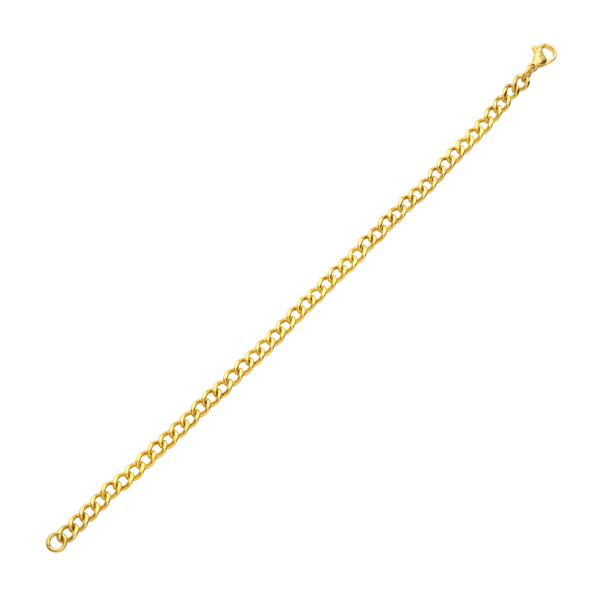 4.35mm Gold Titanium Figaro Bracelet