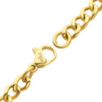 4.35mm Gold Titanium Figaro Bracelet