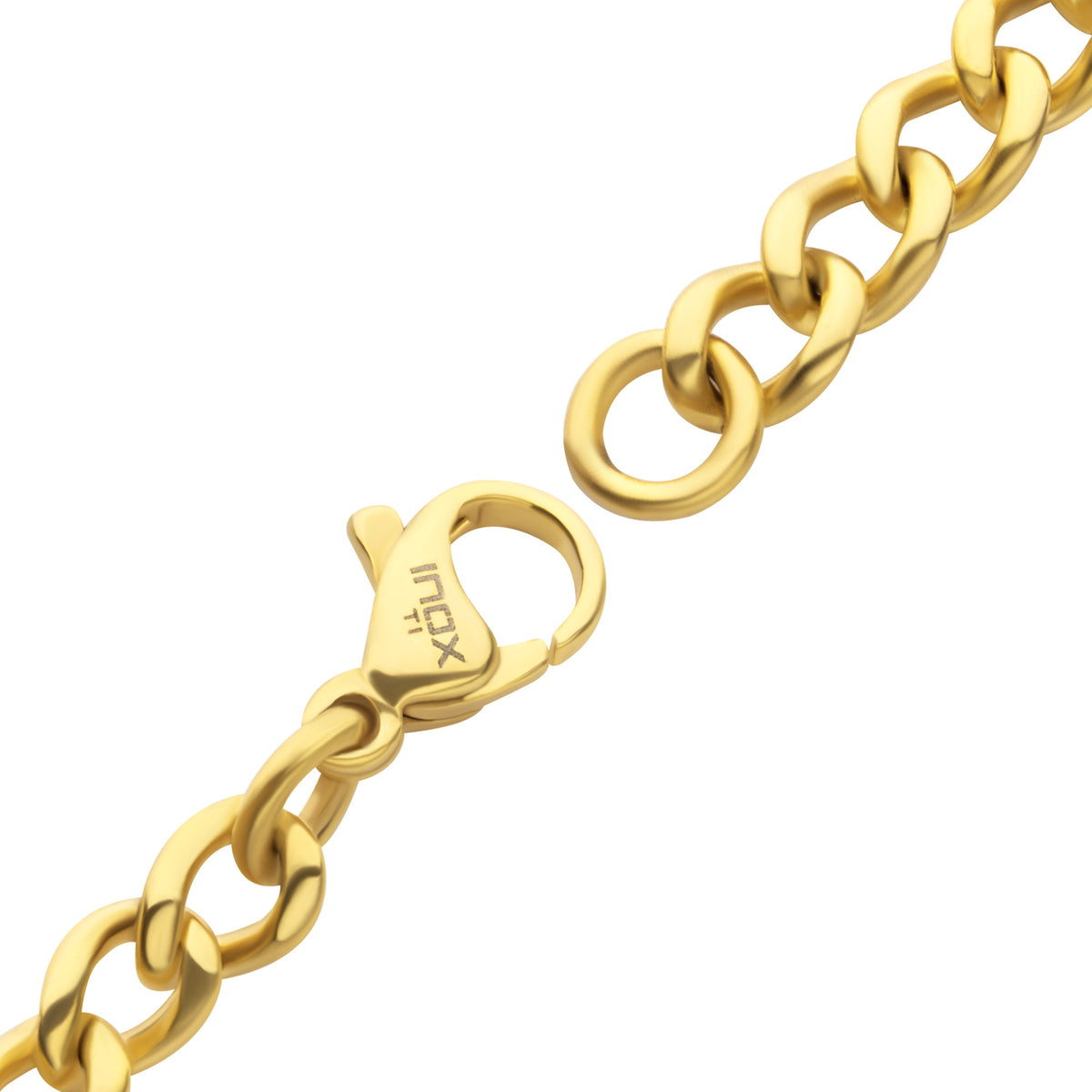 4.35mm Gold Titanium Figaro Bracelet