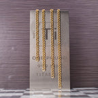 4.35mm Gold Titanium Figaro Bracelet