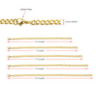 4.35mm Gold Titanium Figaro Bracelet