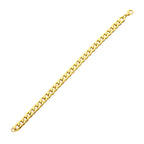 7.4mm Gold Titanium Figaro Bracelet