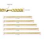 7.4mm Gold Titanium Figaro Bracelet