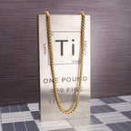 3mm Gold Titanium Figaro Necklace